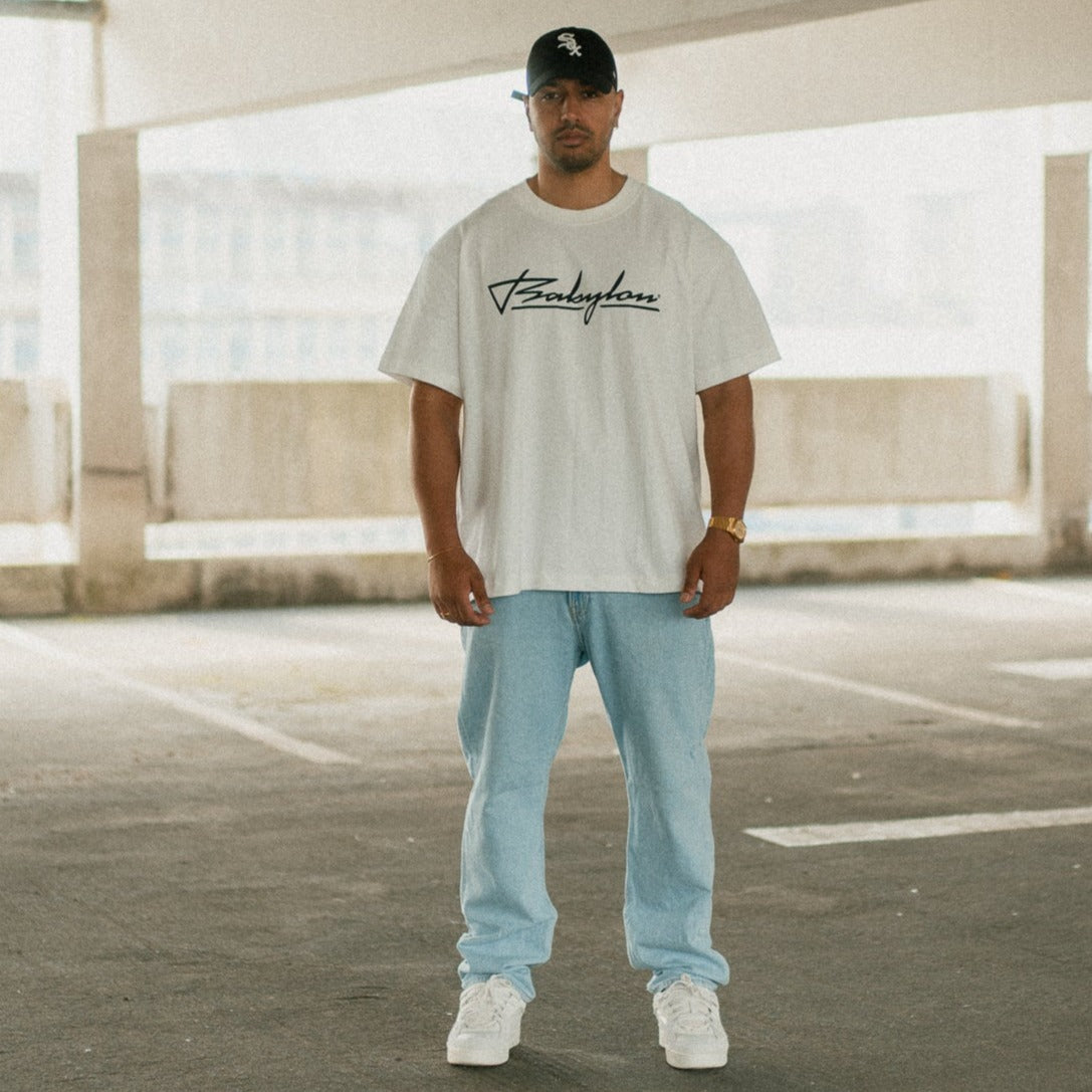 BABYLONLABEL Original Logo Tee - Off White