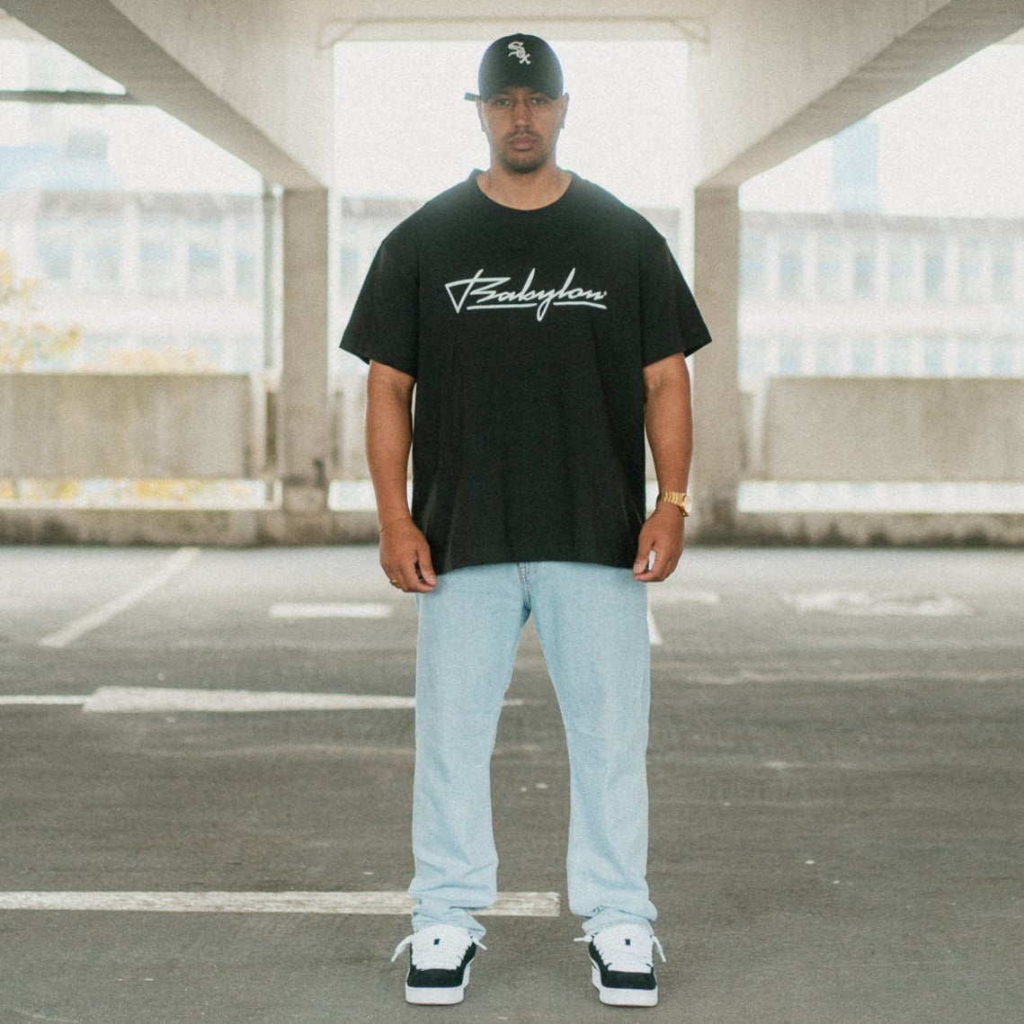BABYLONLABEL Original Logo Tee - Off Black