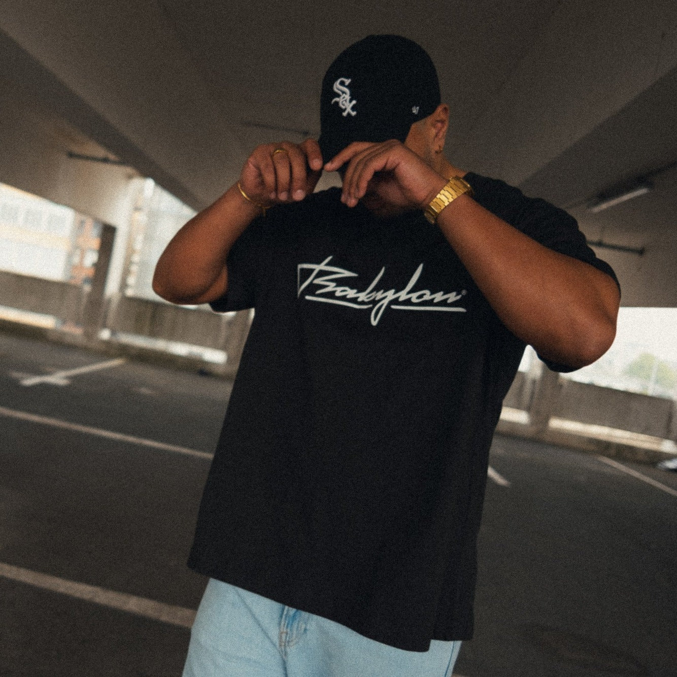 BABYLONLABEL Original Logo Tee - Off Black